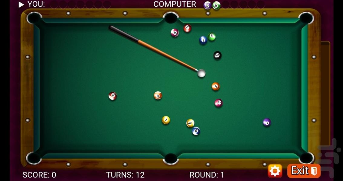 بازی بیلیارد - Gameplay image of android game