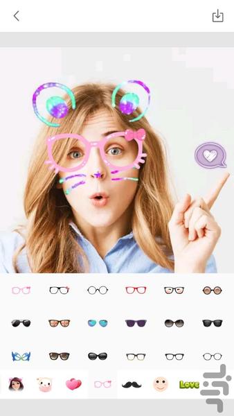 شکلک روی عکس - Image screenshot of android app