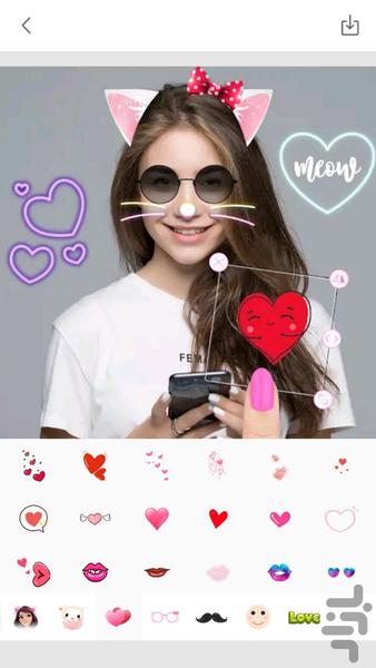 شکلک روی عکس - Image screenshot of android app