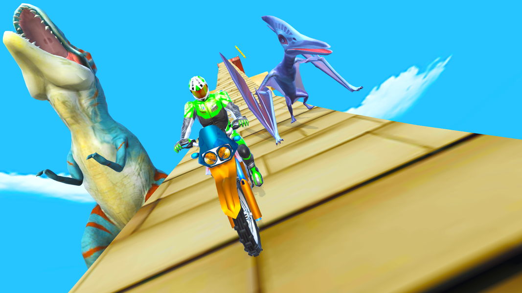 Bike Stunt Race 3D - Gameplay image of android game