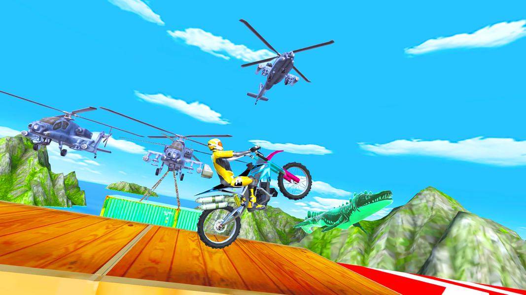 Bike Stunt Race 3D - Gameplay image of android game