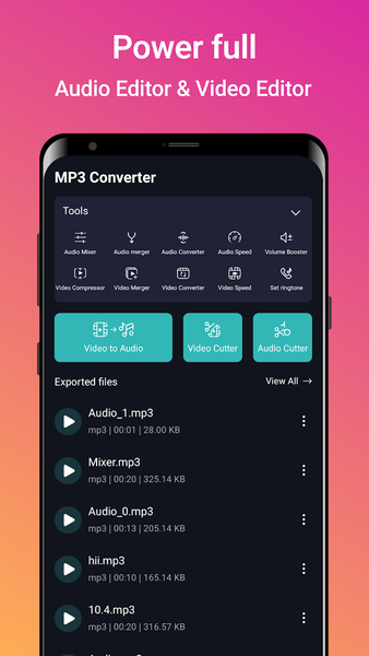 MP۳ Converter - Video to MP۳ - عکس برنامه موبایلی اندروید