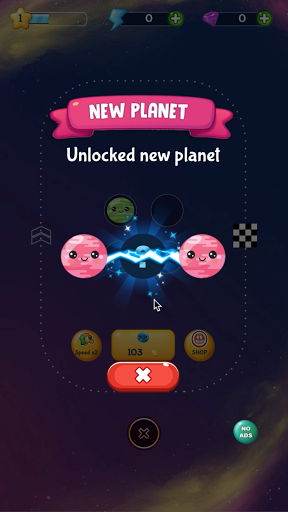 Merge Planets Space : hyper casual game - Gameplay image of android game