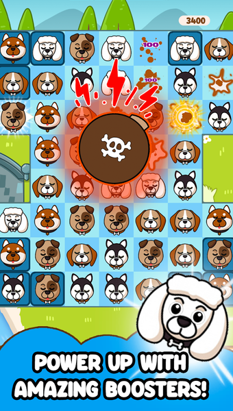 Puppies Match 3 - Gameplay image of android game