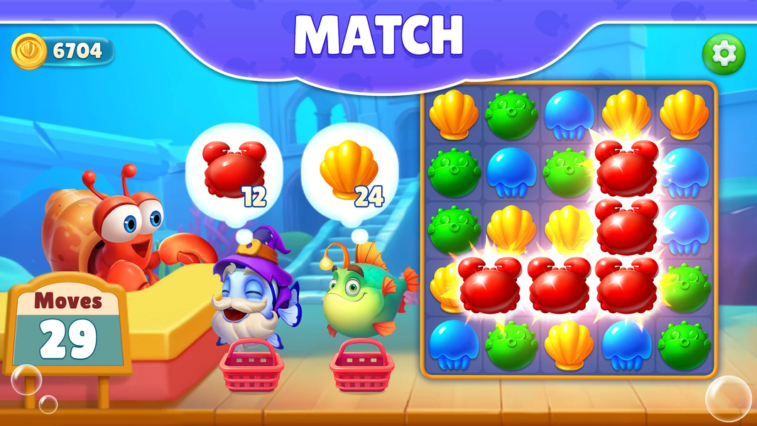 Aquarium Crush - Gameplay image of android game