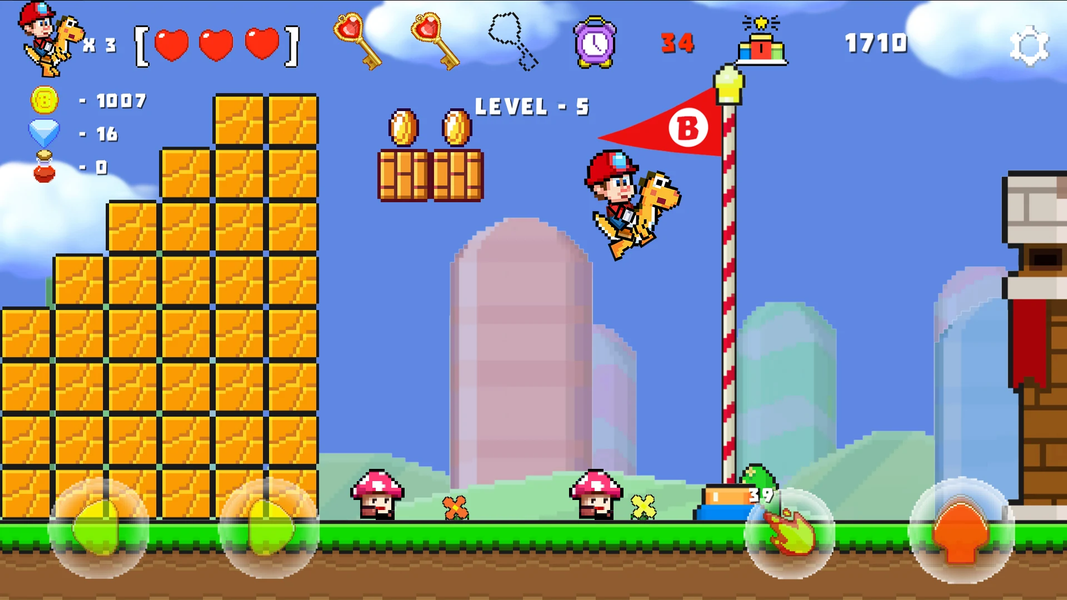 Super Jump Bros 1985 : Classic - Gameplay image of android game