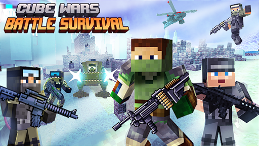 Cube Wars Battle Survival - Gameplay image of android game