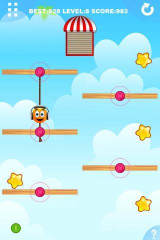 Gravity Orange 2 -Cut rope help orange pass window - Gameplay image of android game