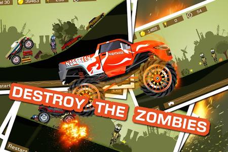 Mad Truck 2 -- physics monster truck hit zombie - Gameplay image of android game