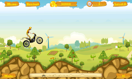 Moto Race -- physical dirt motorcycle racing game - Gameplay image of android game