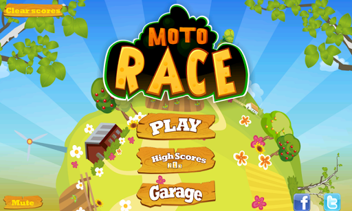 Moto Race -- physical dirt motorcycle racing game - Gameplay image of android game