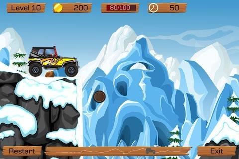 Snow Off Road -- mountain mud dirt simulator game - Gameplay image of android game