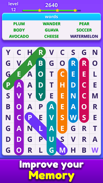 Word Search - Gameplay image of android game