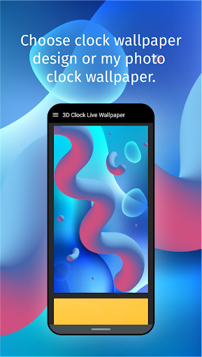 3D Clock Live Wallpaper - Image screenshot of android app