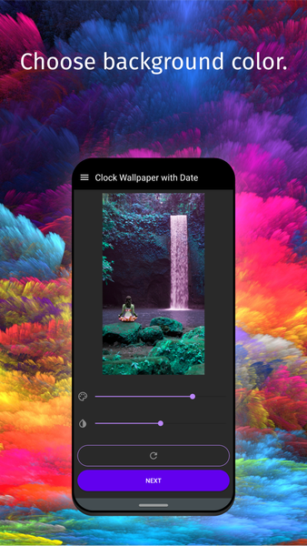 Clock Wallpaper with Date - Image screenshot of android app