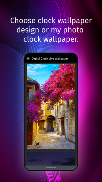 Digital Clock Live Wallpaper - Image screenshot of android app