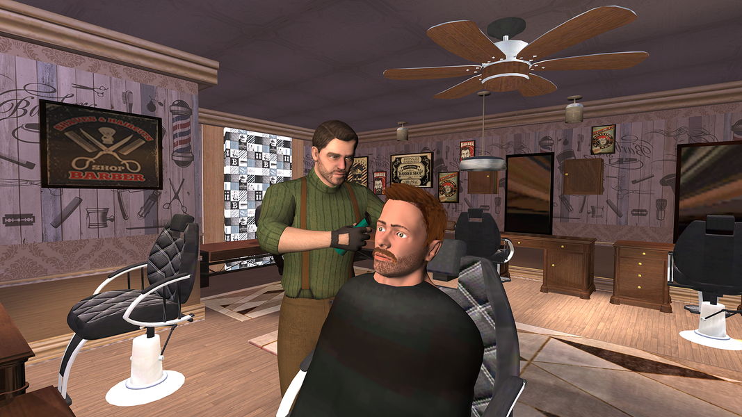 Barber Shop-Hair Cutting Game - Gameplay image of android game