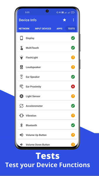 Device Info: Check System, CPU - عکس برنامه موبایلی اندروید