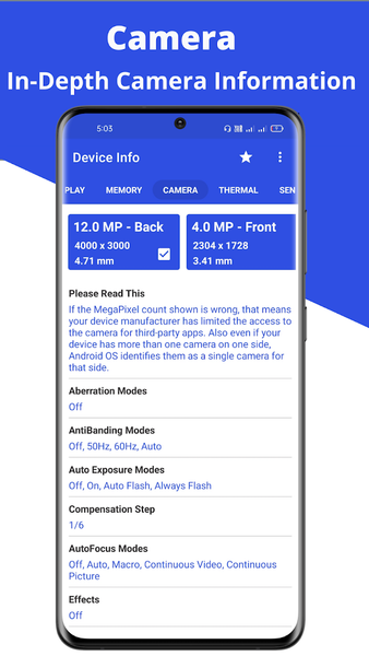 Device Info: Check System, CPU - عکس برنامه موبایلی اندروید