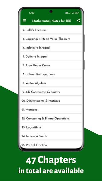 Maths Notes for JEE Offline - Image screenshot of android app