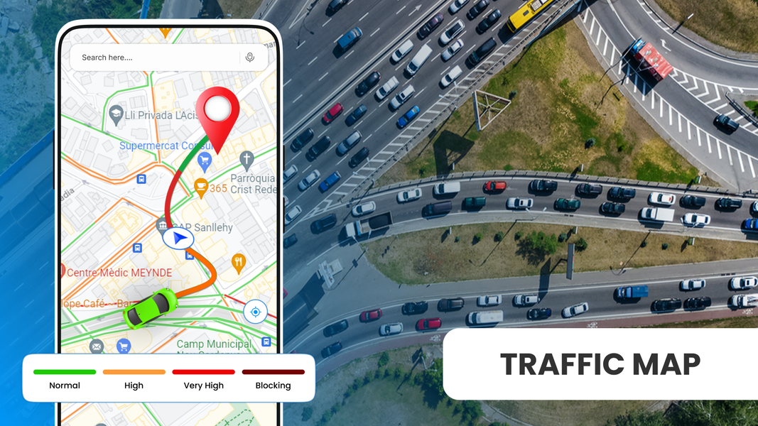 Gps Route Navigation Earth Map - عکس برنامه موبایلی اندروید