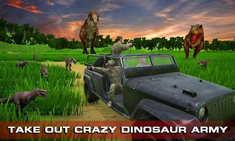 Wild Dinosaur Shooting Escape - Gameplay image of android game