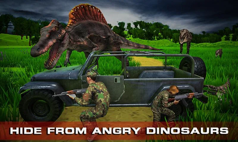 Wild Dinosaur Shooting Escape - Gameplay image of android game