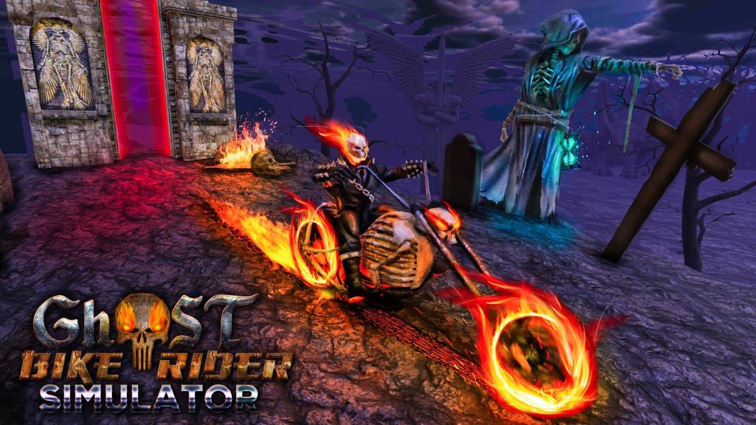 Ghost Bike Rider Simulator 3D - Gameplay image of android game