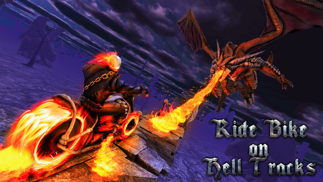 Ghost Bike Rider Simulator 3D - Gameplay image of android game