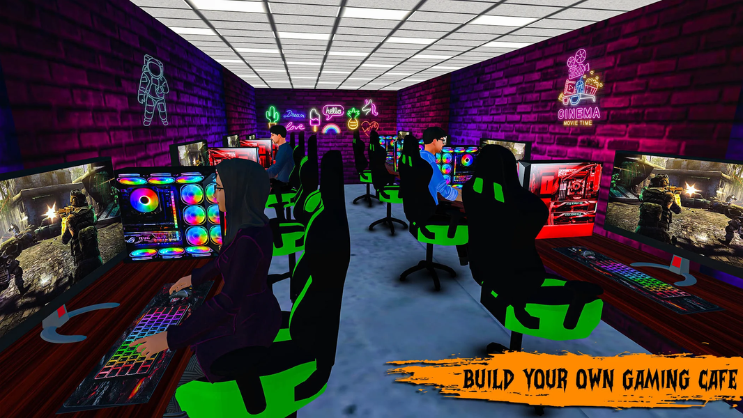 Internet Cyber Cafe Simulator - Gameplay image of android game