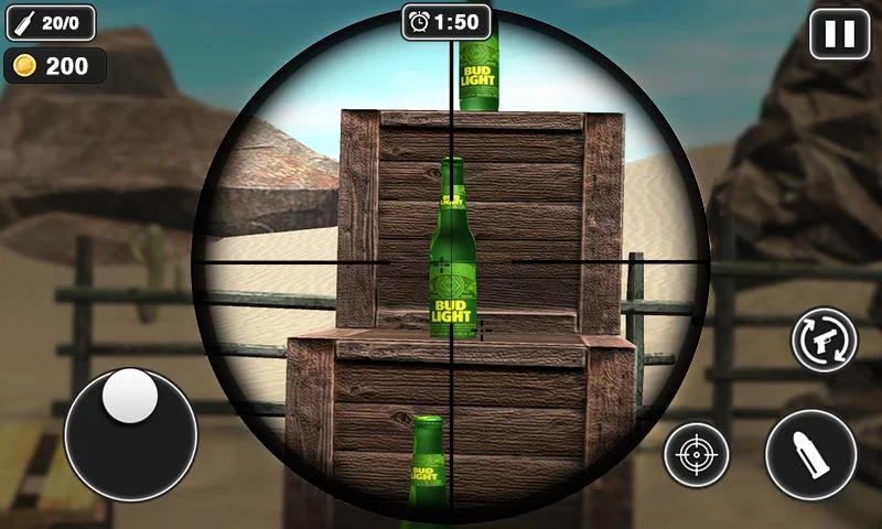 Shoot The Bottle Shooter Game - Gameplay image of android game