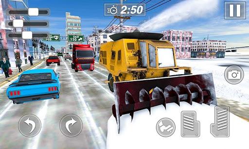 Snow Excavator Crane Simulator - Gameplay image of android game