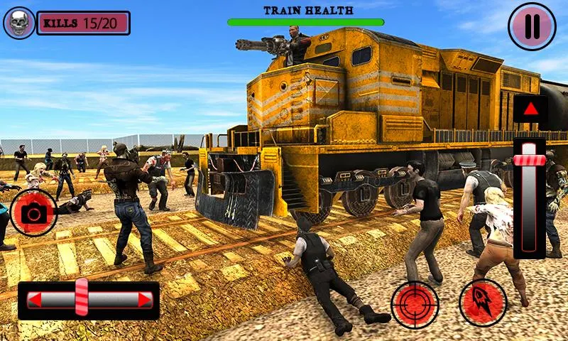 US Army Train Zombie Shooting - Gameplay image of android game