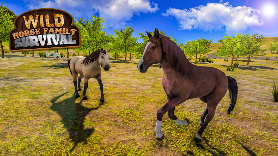 Wild Horse Family Survival - Gameplay image of android game