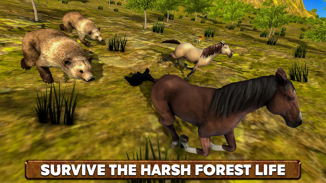 Wild Horse Family Survival - Gameplay image of android game