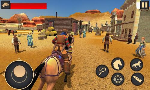 Wild West Town Sheriff Mounted Horse Shooting Game - عکس بازی موبایلی اندروید