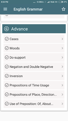 English Grammar Handbook - Image screenshot of android app