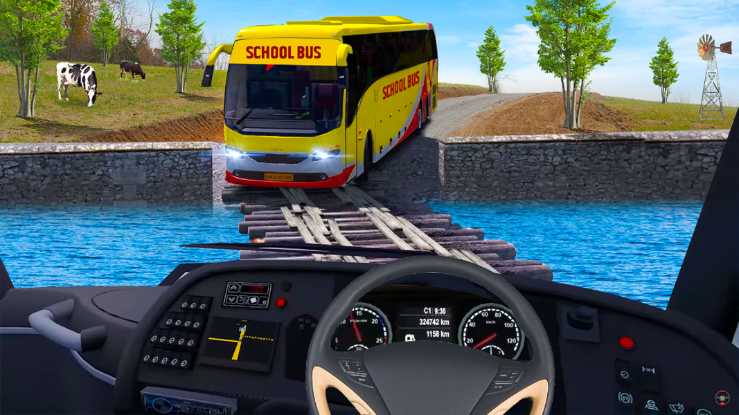 School Bus Driving Simulator 1 - Gameplay image of android game