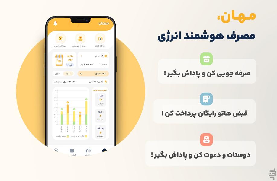 مهان | مصرف هوشمند انرژی - عکس برنامه موبایلی اندروید