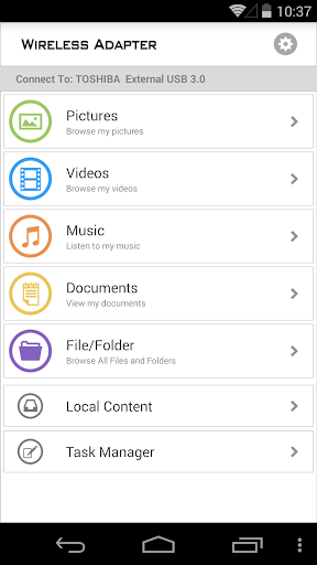 Toshiba Wireless Adapter - عکس برنامه موبایلی اندروید