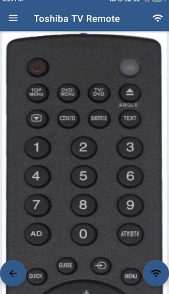 Toshiba Smart TV Remote - Image screenshot of android app