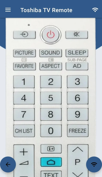 Toshiba Smart TV Remote - Image screenshot of android app