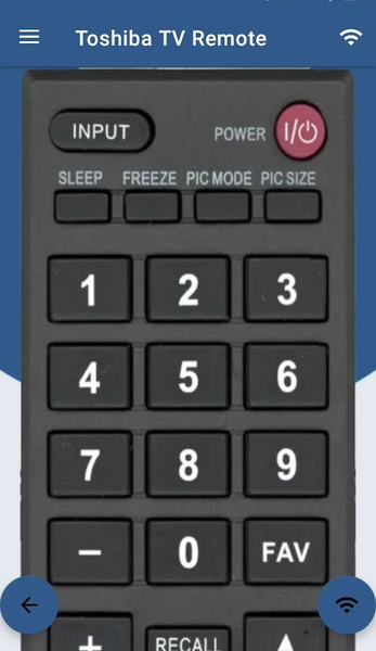 Toshiba Smart TV Remote - Image screenshot of android app
