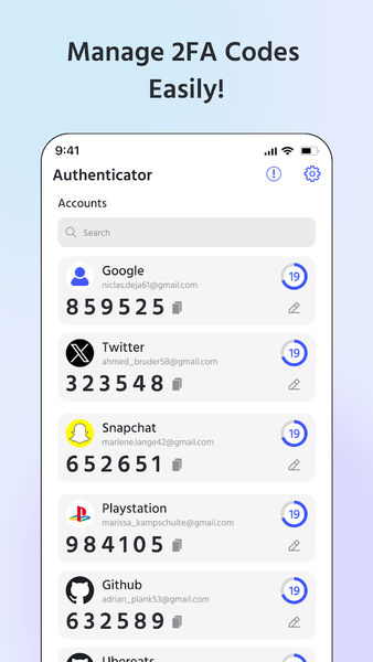 Authenticator App: Secure ۲FA - عکس برنامه موبایلی اندروید