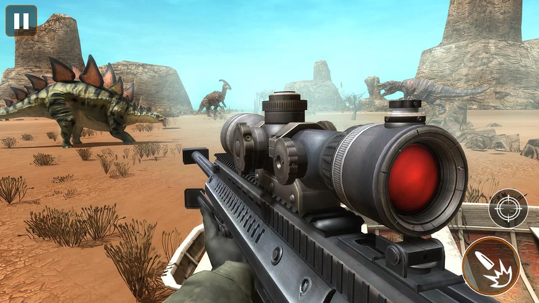 Angry Dinosaur Shooting Game - Gameplay image of android game