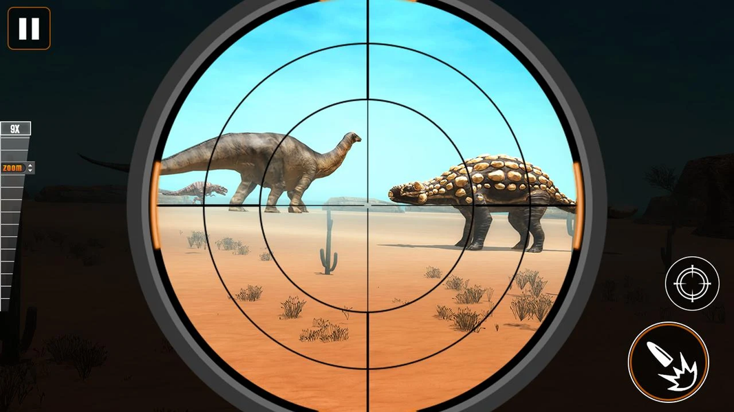 Angry Dinosaur Shooting Game - Gameplay image of android game