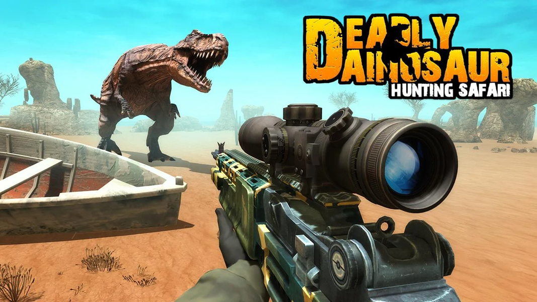 Angry Dinosaur Shooting Game - Gameplay image of android game