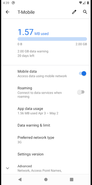 Set Mobile Data - Image screenshot of android app