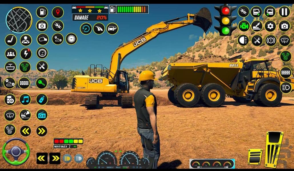 بازی ساخت شهر | کامیون+بیل مکانیکی - Gameplay image of android game