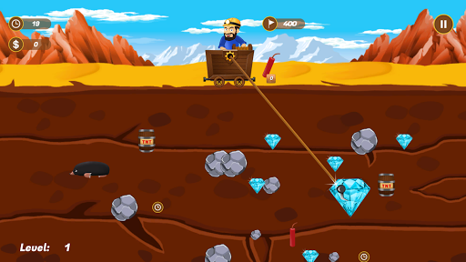 Diamond Miner - Funny Game - Gameplay image of android game